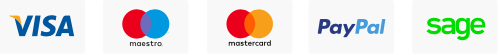 Payment Method Icons, Visa, Maestro, Mastercard, PayPal, Sage
